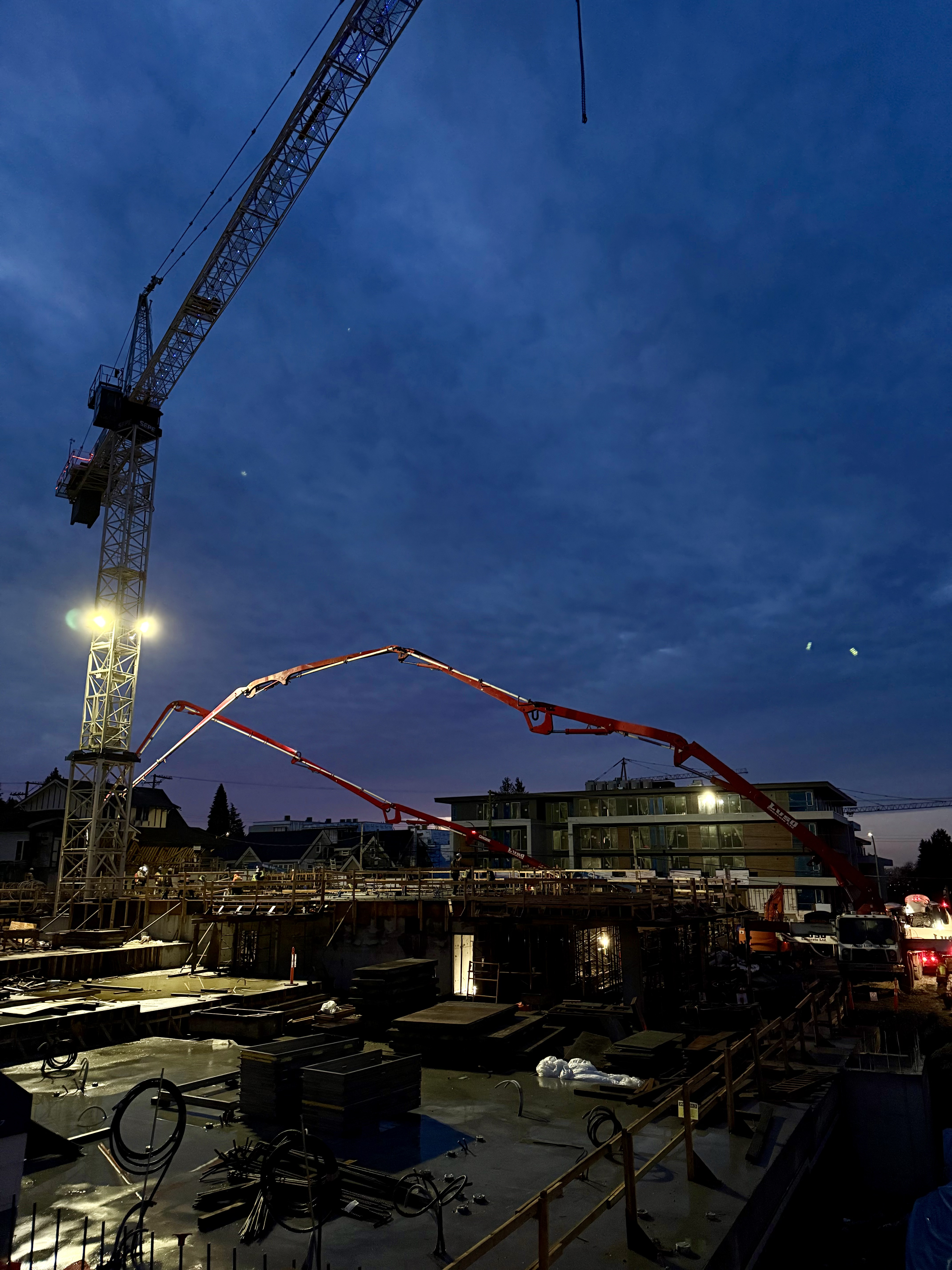 Great Bear Construction — night pour